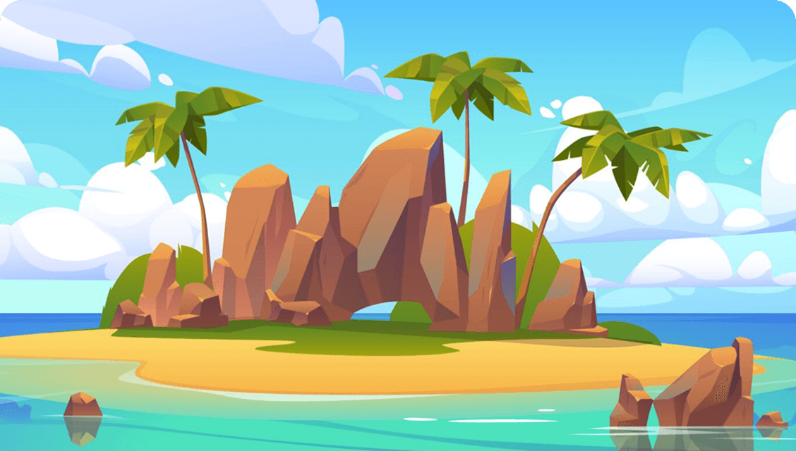 vector image of island